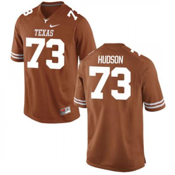 Mens Texas Longhorns #73 Patrick Hudson Tex Replica Stitch Jersey Orange